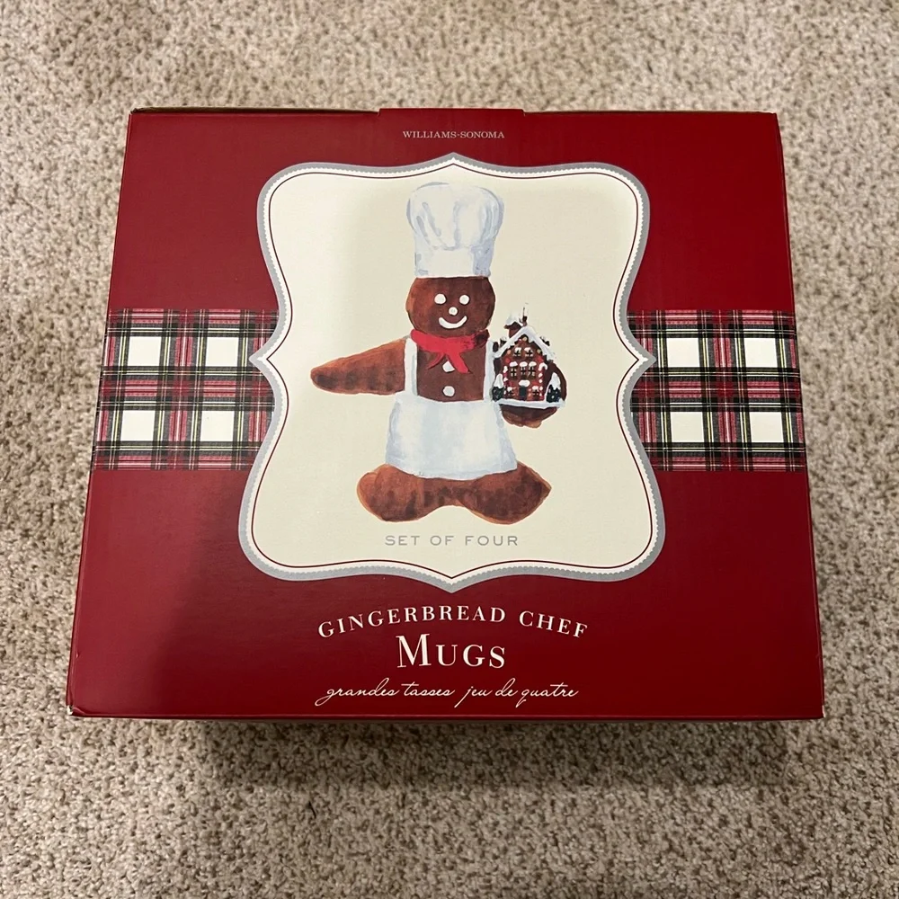 Williams Sonoma gingerbread mug set
